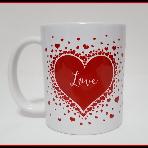 NEW Lots of Hearts Valentine's Love Mug 12 OZ Ceramic - Picture 2 of 6